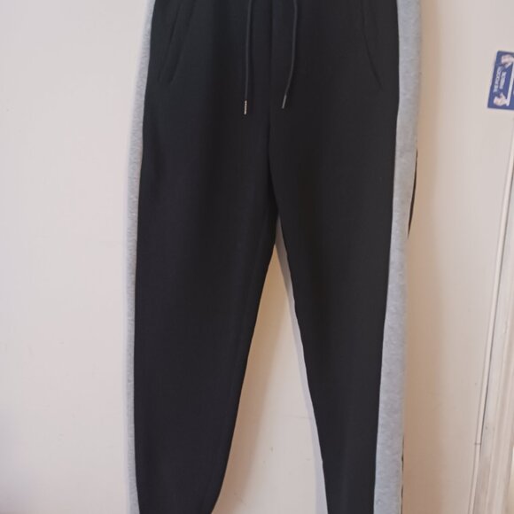 Galaxy Harvic Women's Loose-Fit Fleece Joggers Side Trim Black/Grey Size L - Picture 2 of 9